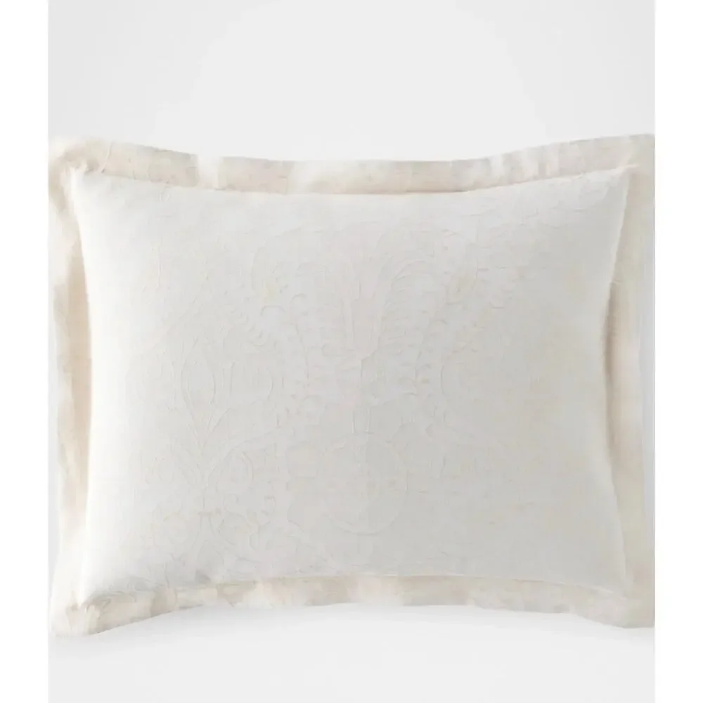 John Robshaw $625 Amina Duvet Set, Queen in Ecru